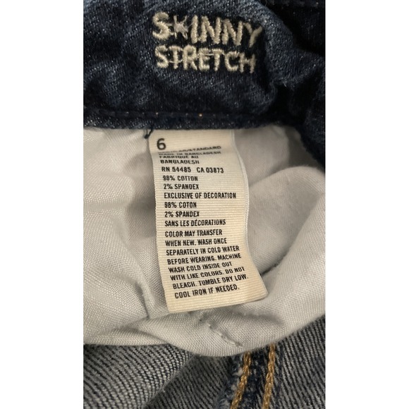 American Eagle Women Sz 6 Regular Skinny Stretch Blue Denim Jeans Measures 29x30 - Picture 5 of 5